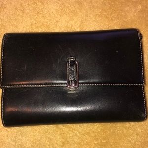 Coach Black and Red Leather Wallet
